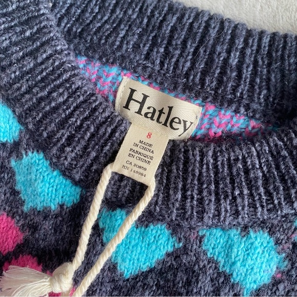 Hatley Pink and Gray Crew Neck Sweater with Chevron Design - Picture 5 of 6